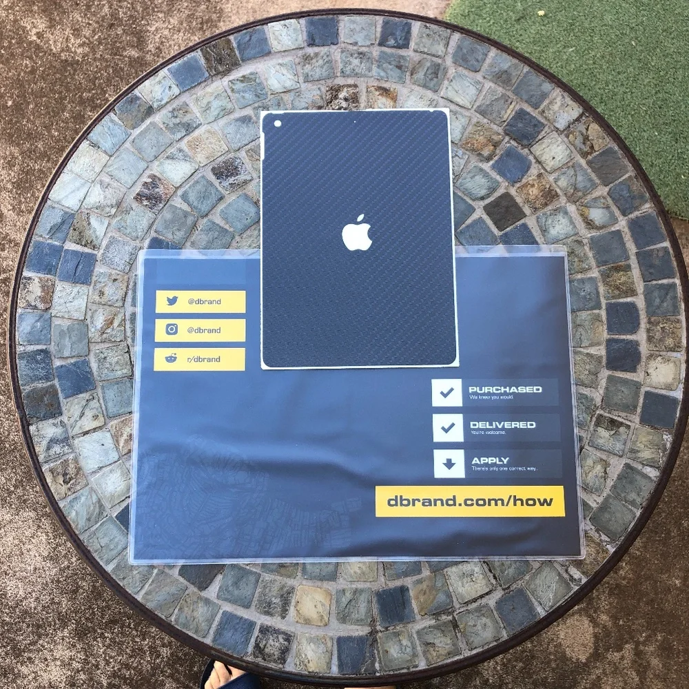 NWT: iPad SKIN by dbrand Grey Carbon Fiber for iPad 9.7